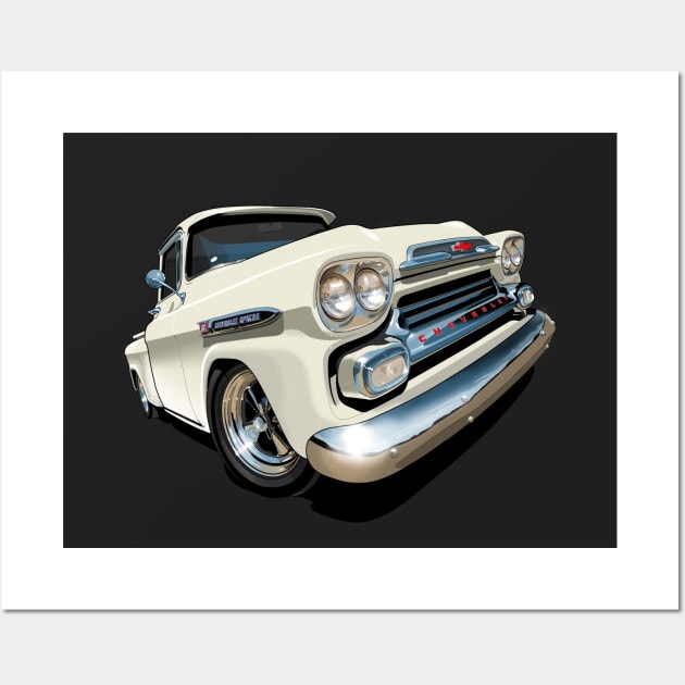 1959 Chevy Apache pick up truck Wall Art by candcretro